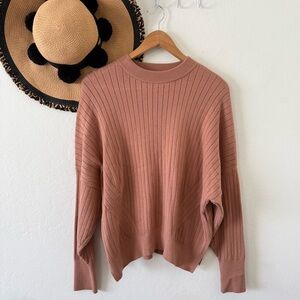 Abercrombie & Fitch Women's Ribbed Crew Neck Sweater - Brown